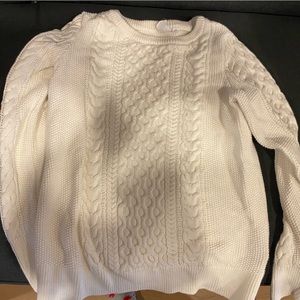 Cream cableknit sweater